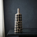 Black and Cream Ceramic Bottle Vase By Zodiya