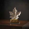 Gold and White Maple Leaf Decor by Zodiya