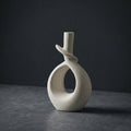 White Knot Ceramic Flower Vase (Large) by Zodiya