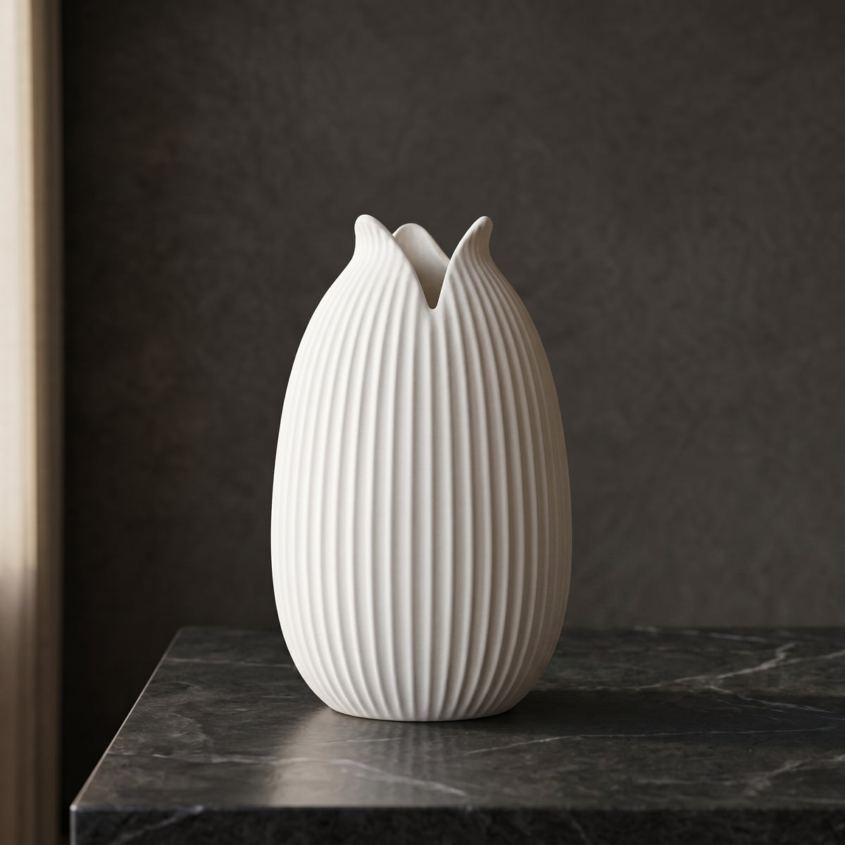 White Tulip Ceramic Flower Vase By Zodiya
