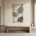 Metal Leaf Wall Art in Gold Frame By Zodiya
