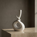 White Knot Ceramic Flower Vase by Zodiya