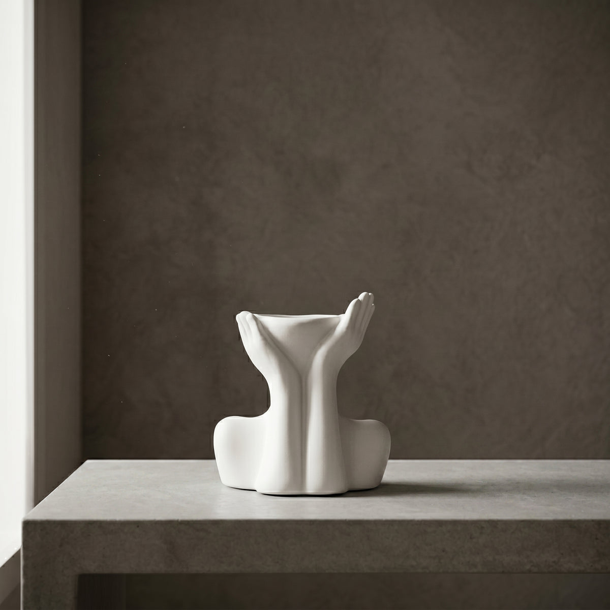 Ceramic Hand Sculpture Vase by Zodiya