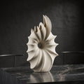 Off-white Shell Ceramic Vase By Zodiya