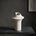 White Rim Ceramic Flower Vase by Zodiya