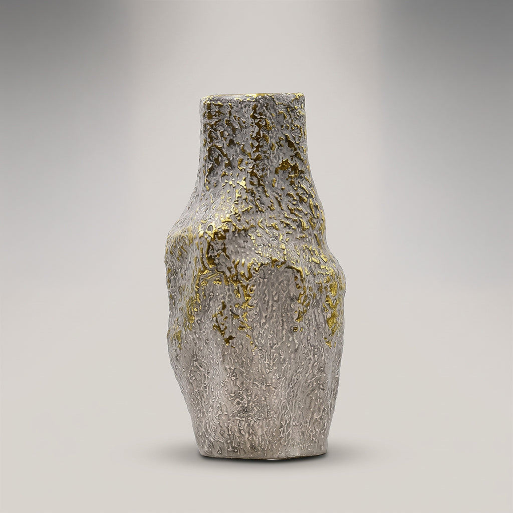 Large Grey Texture Ceramic Vase By Zodiya
