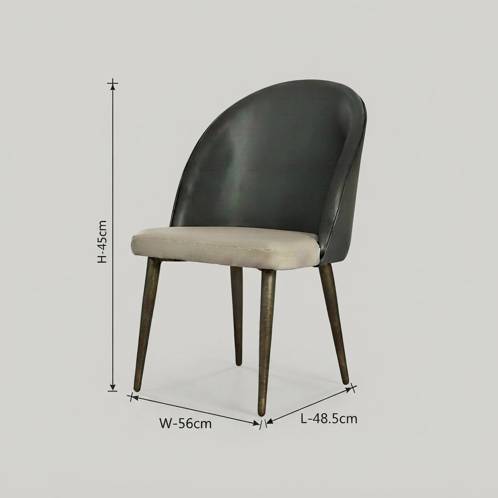 Green Leather Dining Arm Chair by Zodiya