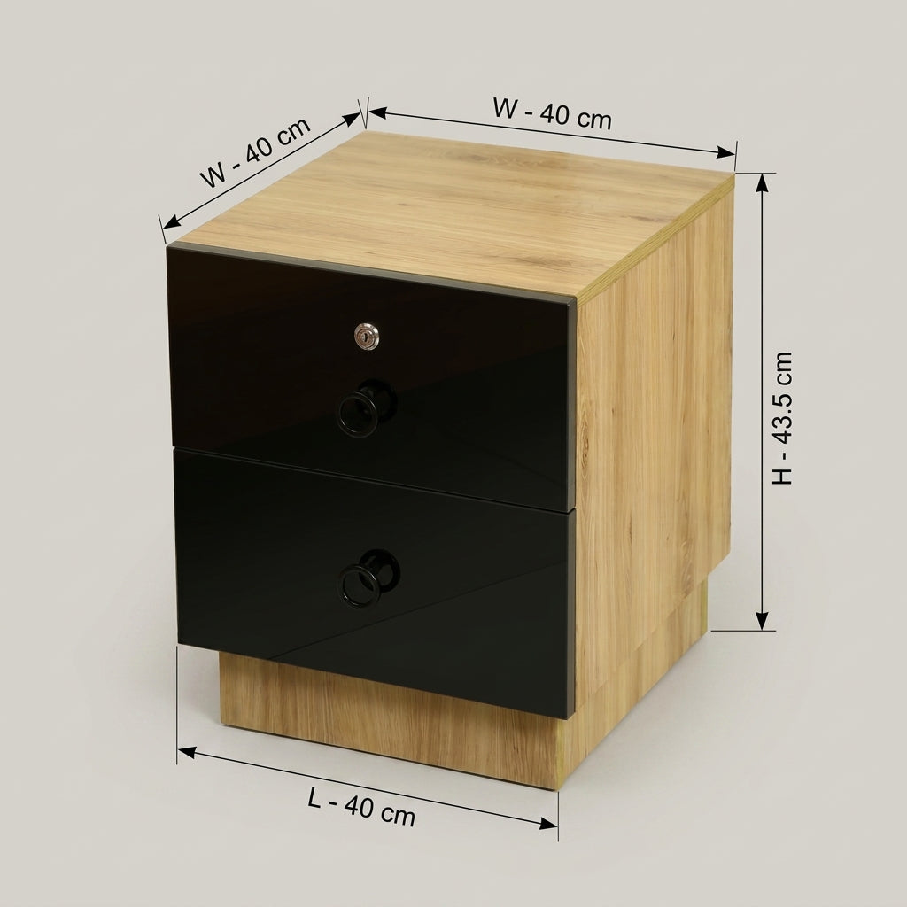 Zayn Engineered Wood Queen Bed with Storage and Side Table by Zodiya