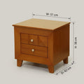 Lunexis Wooden Bedside with 2 Drawers by Zodiya