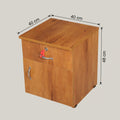 Wooden Bedside with Drawer and Storage By Zodiya