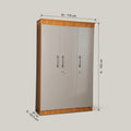 Regalia Grey Engineered Wood 3 Door Wardrobe By Zodiya