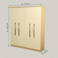 Denver Cream 4 Door Wardrobe By Zodiya