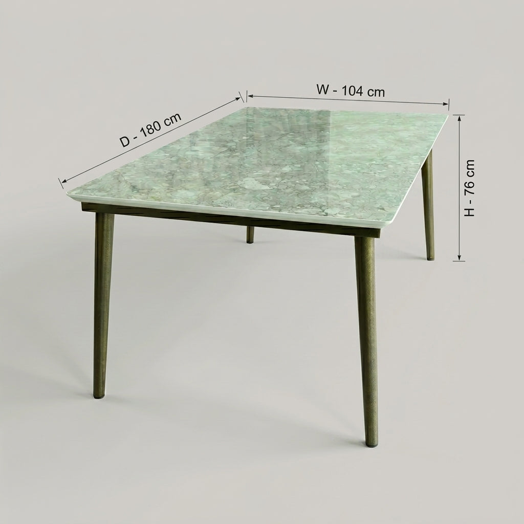 Grey Marble 6 Seater Dining Set by Zodiya