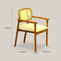 Bloom Wooden Rattan Dining Arm Chair by Zodiya