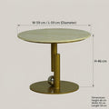 Round Side Table with Gold Base (pedestal) by Zodiya