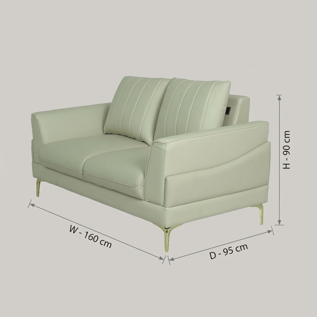 Off White 2 Seater Sofa by Zodiya