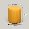 Caltech Leather Ottoman Stool by Zodiya