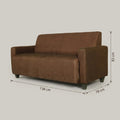 Cospe Brown Fabric 3 Seater Sofa by Zodiya