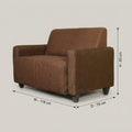 Cospe Brown Fabric 2 Seater Sofa by Zodiya