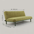 Corrina Green Fabric Sofa Cum Bed by Zodiya