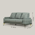 Omega Grey 3 Seater Fabric Sofa by Zodiya