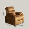 Motorized Brown Velvet 1 seater Recliner Sofa by Zodiya