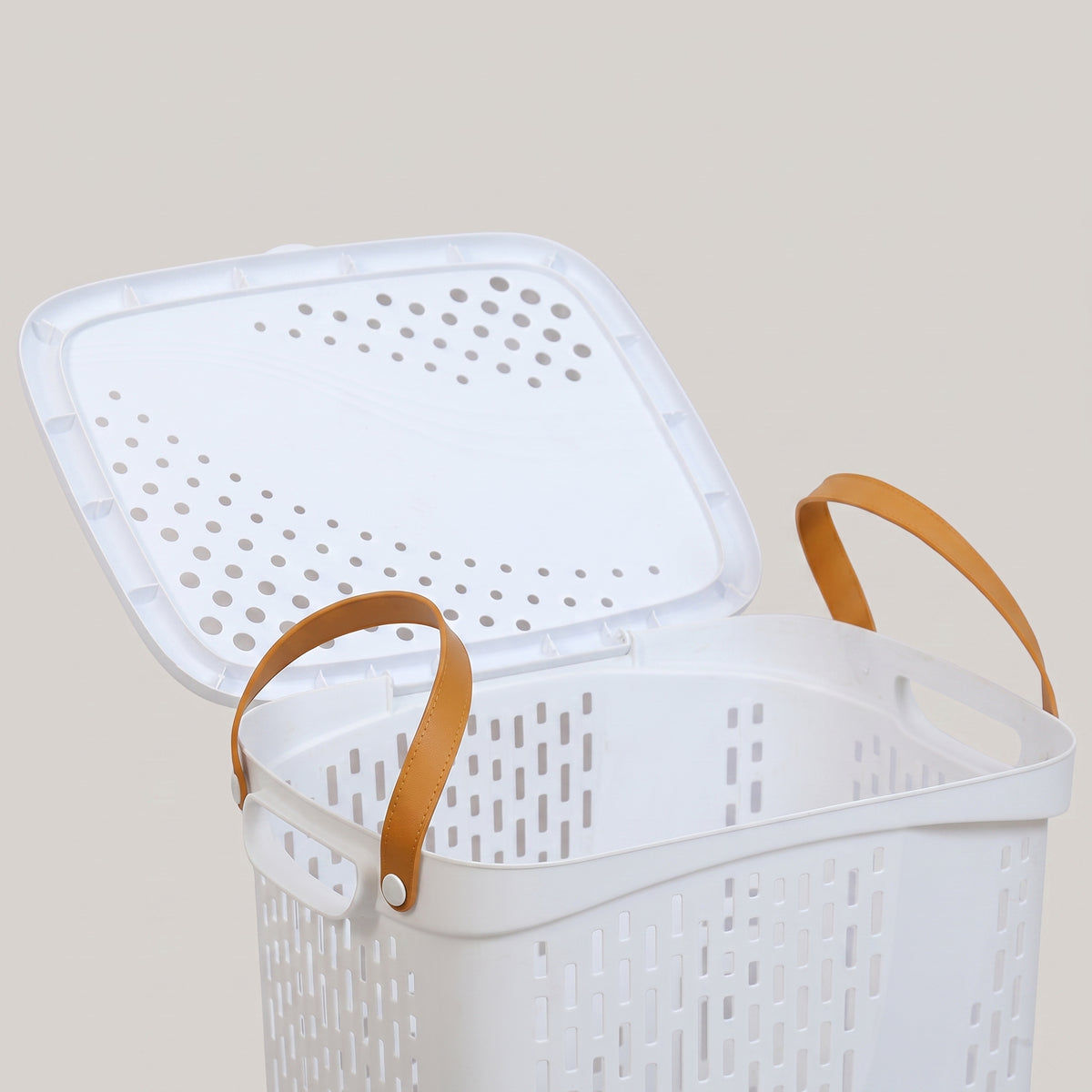 White Plastic Storage Basket by Zodiya