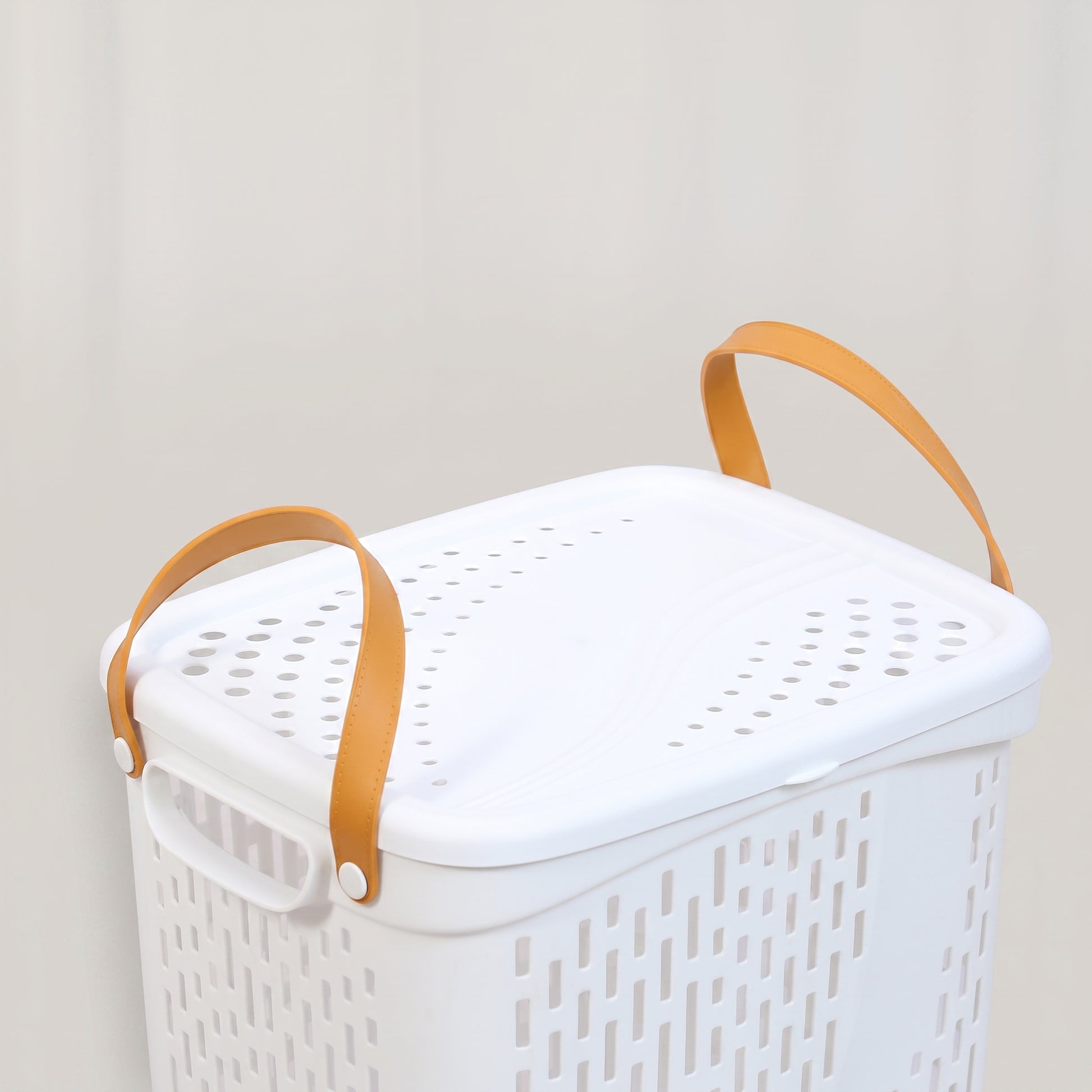 White Plastic Storage Basket by Zodiya-5