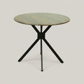 Omaha Round Wood and Metal 4 seater Dining Table by Zodiya