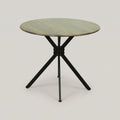 Omaha Round Wood and Metal 4 seater Dining Table by Zodiya