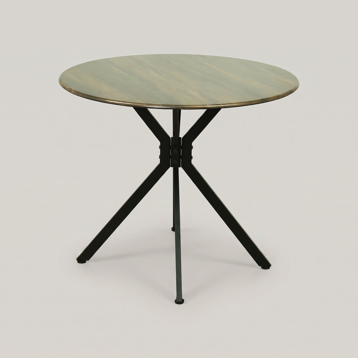 Omaha Round Wood and Metal 4 seater Dining Table by Zodiya