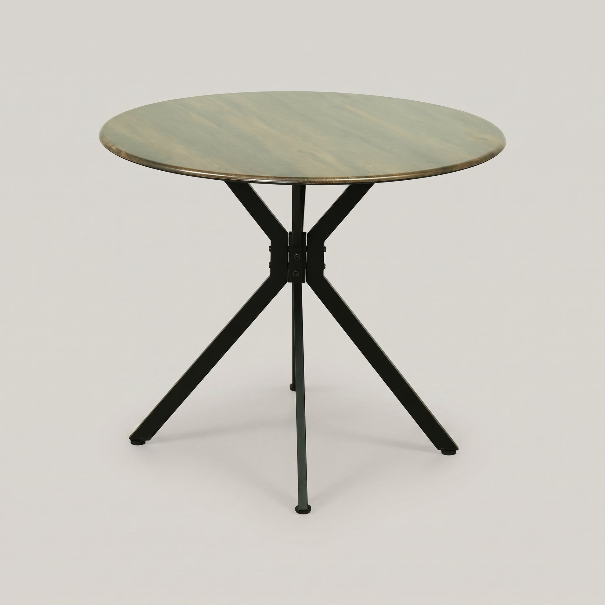 Omaha Round Wood and Metal 4 seater Dining Table by Zodiya-4