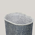 Grey Round Fabric Laundry Basket by Zodiya