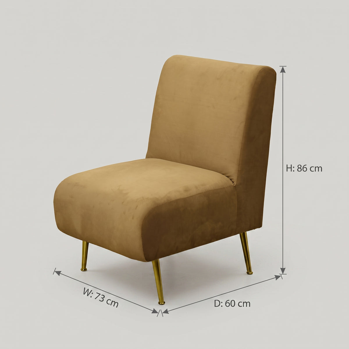 Yuna Cream Velvet Leisure Chair by Zodiya