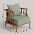 Falcon Green 1 Seater Sofa By Zodiya