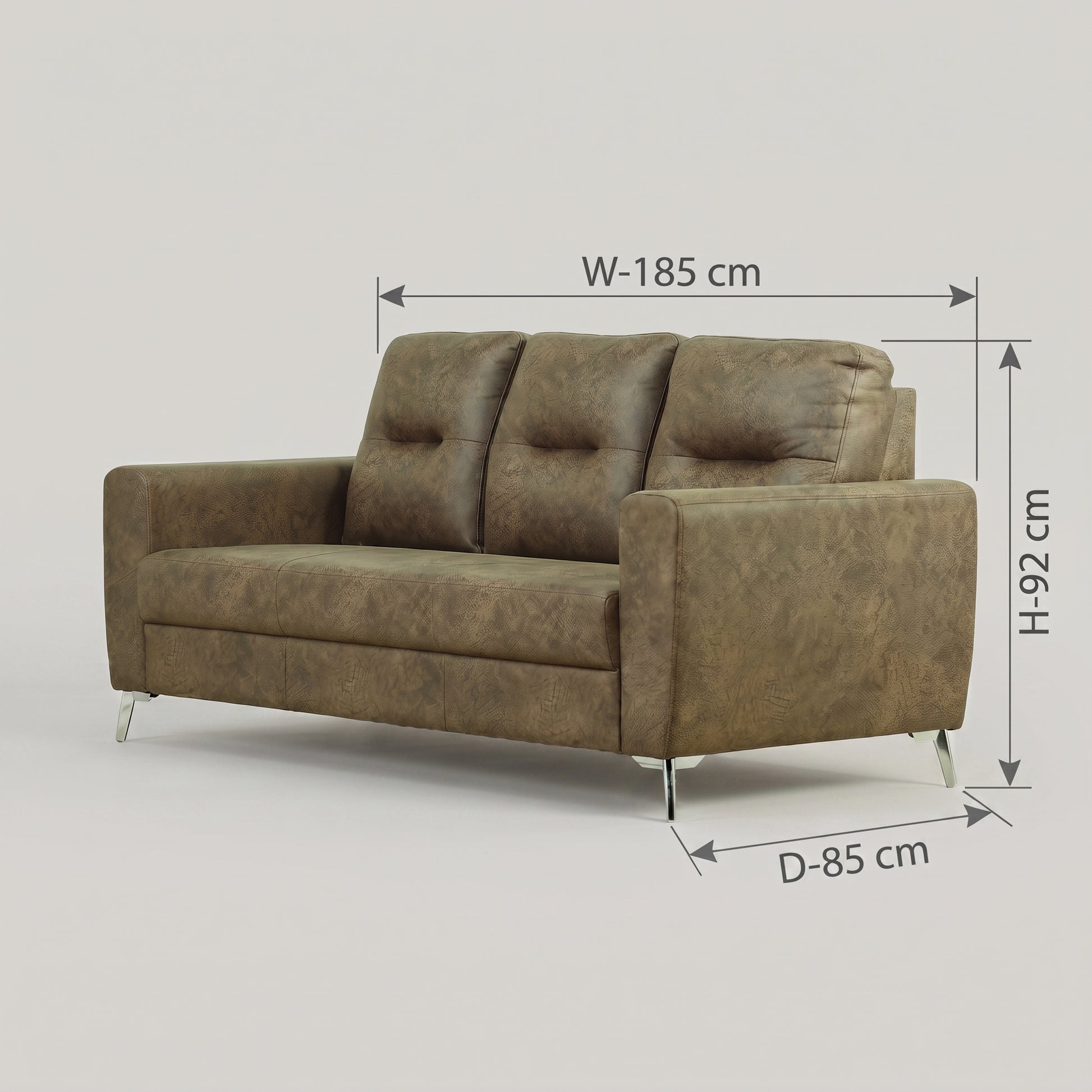 Vive Fabric 3 Seater Sofa by Zodiya-2