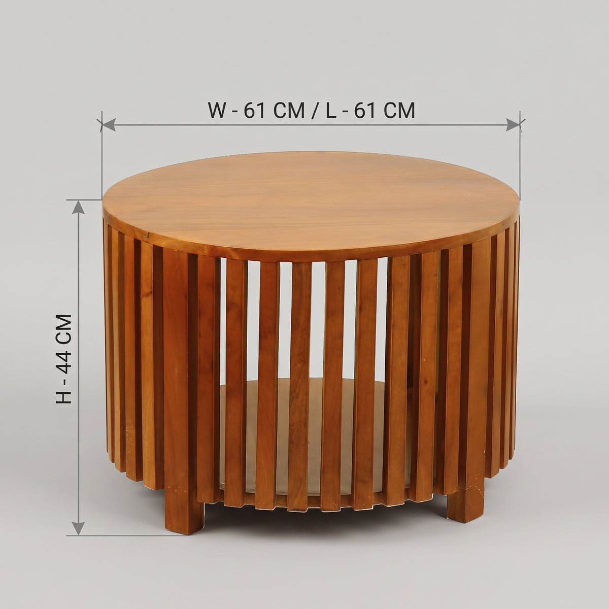 Wooden Round Coffee Table By Zodiya