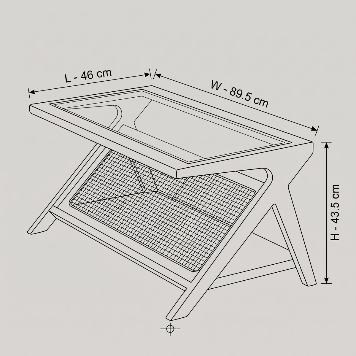 Glasstop Square Rattan Cane Coffee Table By Zodiya