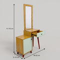 Green Dressing Table with Storage | Stylish Vanity Table