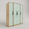 Pista Green 4 Door Wardrobe by Zodiya