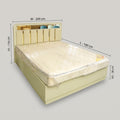White Engineered Wood Queen Bed with Storage by Zodiya