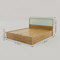 Green Queen Size Platform Bed with Storage by Zodiya