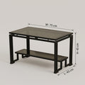 Black Glasstop Metal Coffee Table By Zodiya