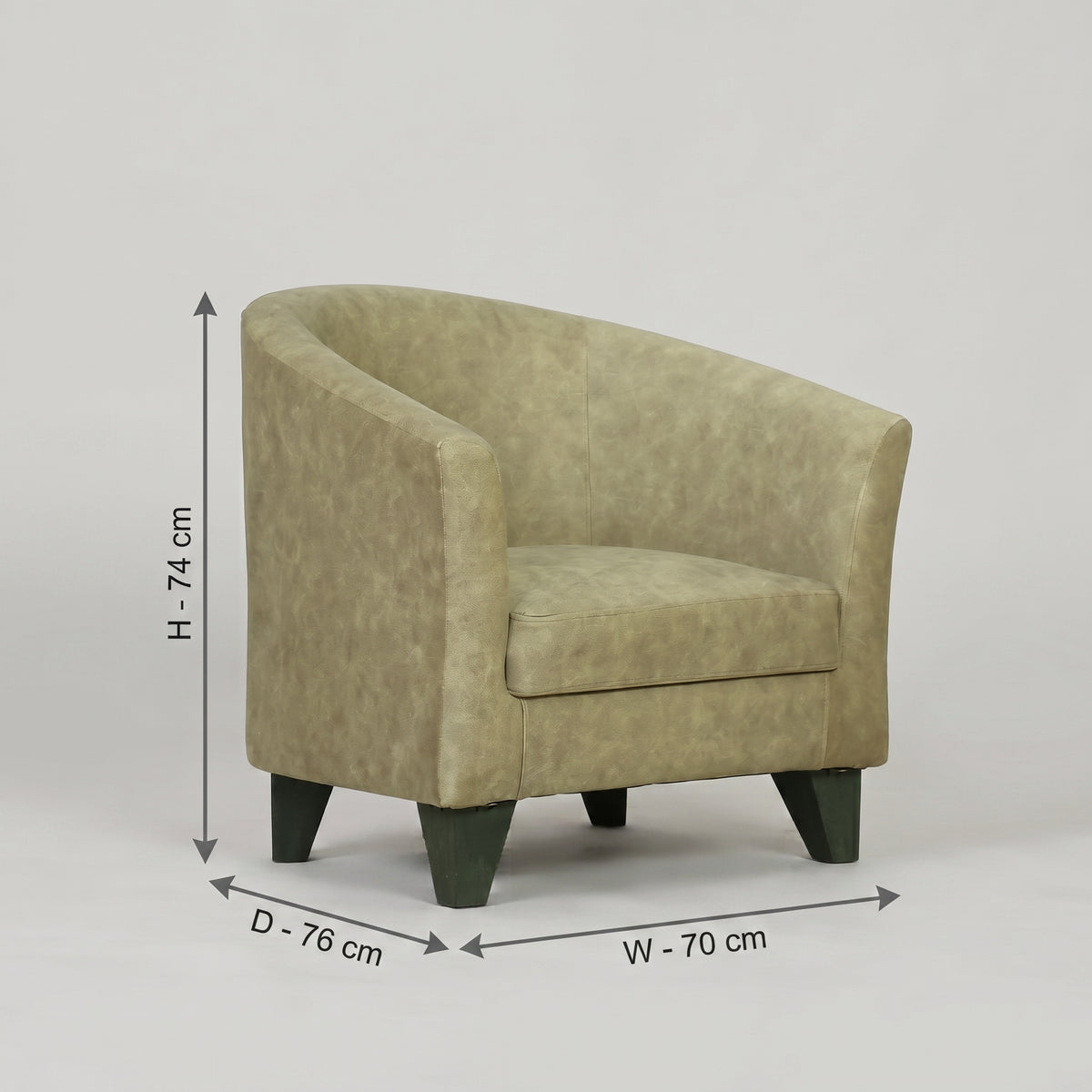 Cameron Beige Accent Chair with Ottoman by Zodiya