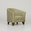 Cameron Beige Accent Chair with Ottoman by Zodiya