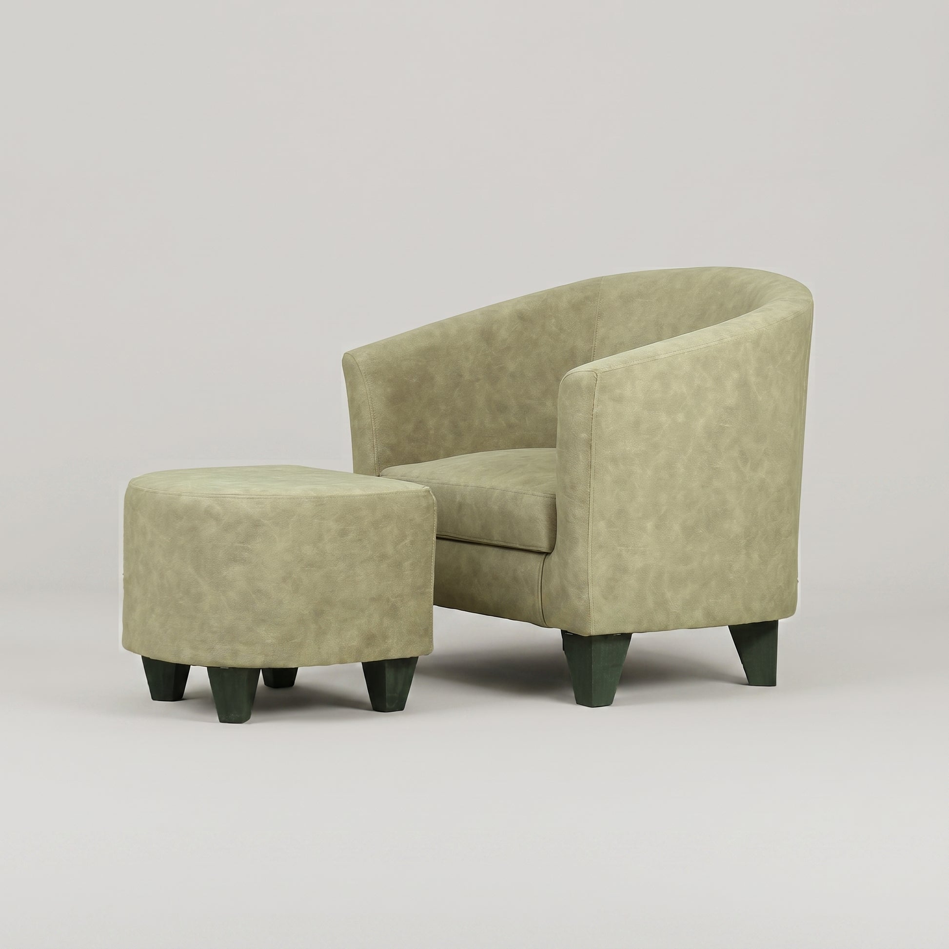 Cameron Beige Accent Chair with Ottoman by Zodiya-7