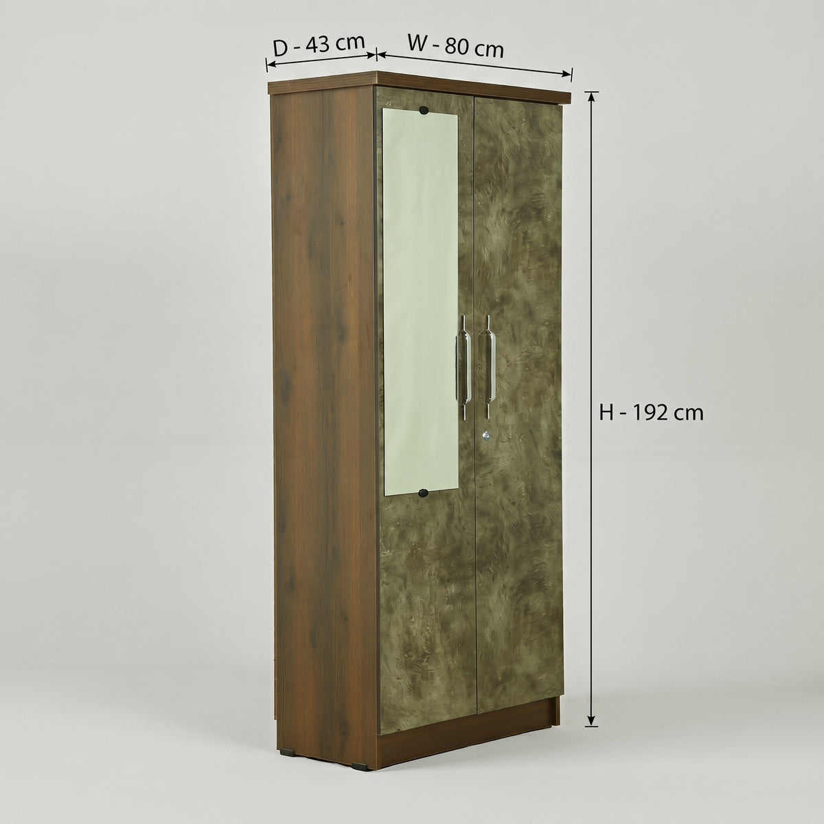 Vogue 2 Door Wardrobe With Mirror By Zodiya
