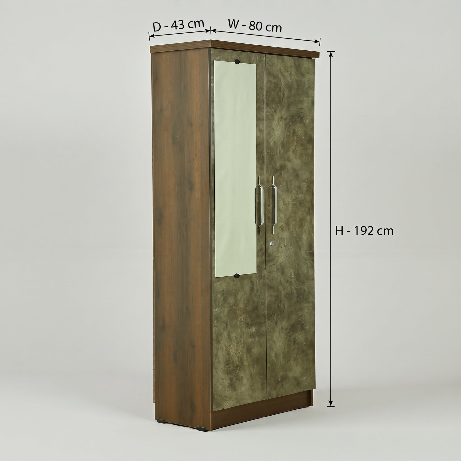Vogue 2 Door Wardrobe With Mirror By Zodiya