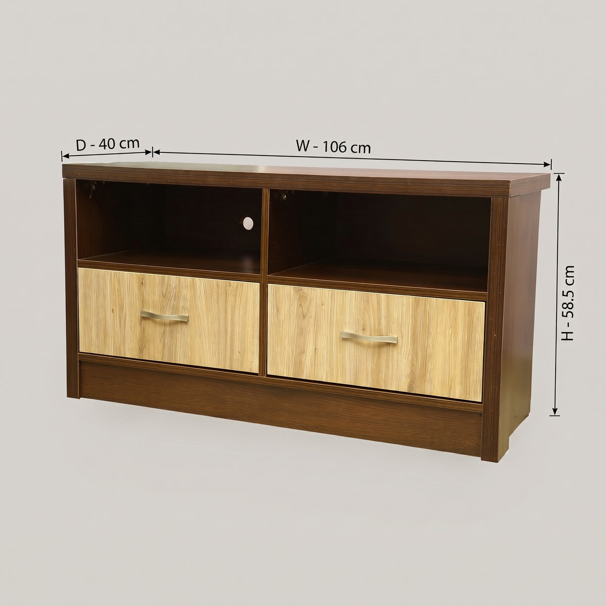 LOLA Engineered Wood TV Unit with Drawers by Zodiya
