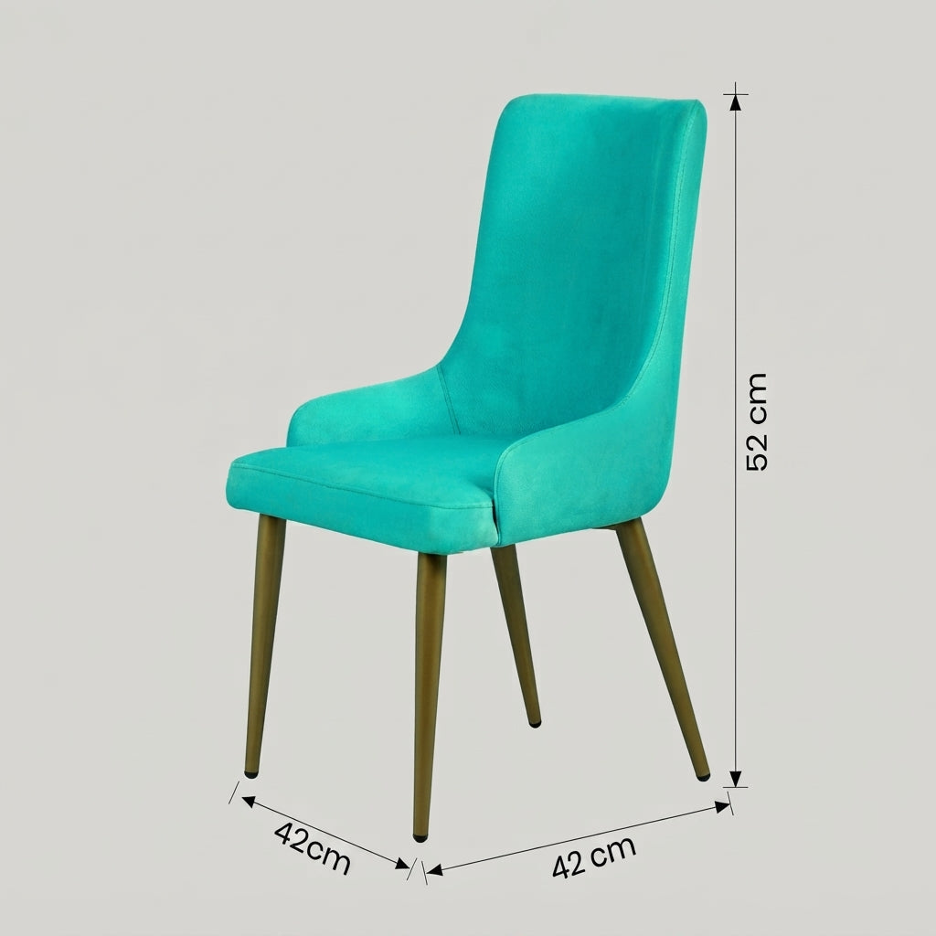 Teal Velvet Dining Arm Chair By Zodiya